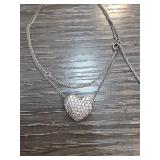 Sterling Silver Heart Pendant Necklace