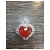 Judith Ripka Sterling Silver Heart Pendant