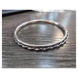 Sterling Silver Twisted Bangle Bracelet