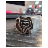 Sterling Silver Ring, Size 5.5, Abstract Design