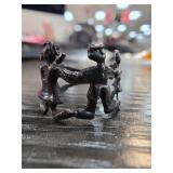 Sterling Silver Dancing Figures Ring