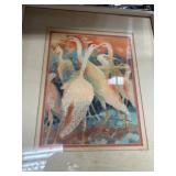 1984 B. Burkett Framed Watercolor Prints