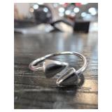 Sterling Silver Size 6 Double Point Ring
