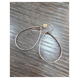Sterling Silver Teardrop Hoop Earrings