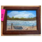 Framed Landscape Painting by Dazey, 1971