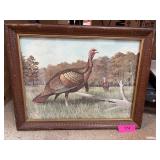 Framed Turkey Wildlife Artwork Print AJ Rudisill