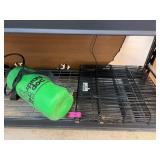 Metal Dog Kennel and 3-Gallon Sprayer