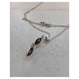 Sterling Silver Necklace w Sunglasses Pendant