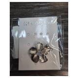 Sterling Silver Floral Pendant with Crystal Accent