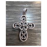 Sterling Silver Barse Cross Pendant