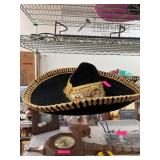 Black Sombrero by Salazar Yepez with Gold Accents