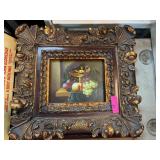 Framed Still Life Oil Painting w Ornate Frame