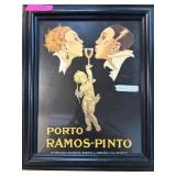 Framed Porto Ramos Pinto Vintage Poster Print