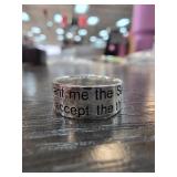 Sterling Silver Serenity Prayer Ring Sz 6