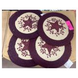 Four Cotton Blend Star Placemats