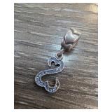 Sterling Silver Pendant With Blue Stones