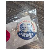 Goldwater-Miller Political Campaign Button
