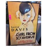 Framed Poster of ï¿½The Girl from 10th Avenueï¿½