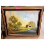 Framed Landscape Painting by Larue Lockwood