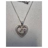 Sterling Silver Heart Pendant Necklace