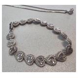 Sterling Silver Heart Motif Bracelet