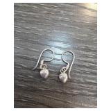 Sterling Silver Heart Drop Earrings