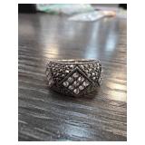 Sterling Silver Marcasite Ring Sz 6