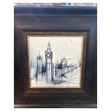 Framed Sketch of Big Ben by Checo Diego