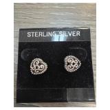 Sterling Silver Heart-Shaped Earrings