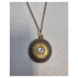 Sterling Silver Chain with Gold-Tone Pendant