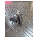 Sterling Silver Ring with Oval Stone