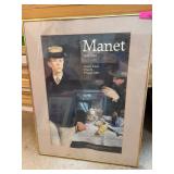 Framed Manet 1983 Exhibition Poster