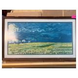 Framed Vincent Van Gogh Art Print, Fields and Blue