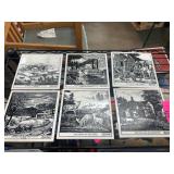 Six Currier & Ives Ceramic Tile Plaques