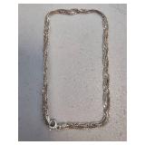 Sterling Silver Twisted Rope Chain Necklace