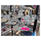 Clear Glass Three-Candle Holders