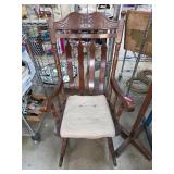 Wooden Rocking Chair with Cushion