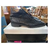 Belvedere Black Ostrich Leather Boots