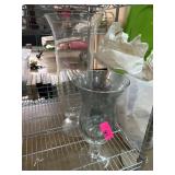 Clear Glass Pedestal Vases