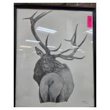 Limited Edition Elk Sketch by D. Ritchey