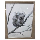 Guy Coheleach Koala Bear Artwork Signed