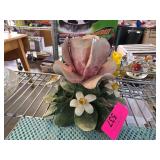 Capodimonte Ceramic Rose Floral Arrangement