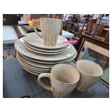 Pier 1 Ceramic Dining Set with Mugs