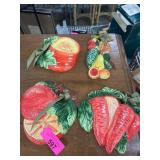 Decorative Ceramic Food-Themed Wall Hangings