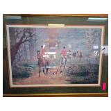 Signed Vernon Wooten Hunting Scene Print