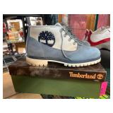 Timberland Blue and White Boots with Box