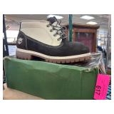 Timberland Two-Tone Leather and Canvas Boots