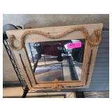 Rustic Mirror and Decorative Metal Wall Art