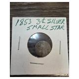 1853 U.S. 3-Cent Silver Coin