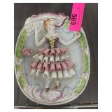 Porcelain Plaque With Dancing Lady Design